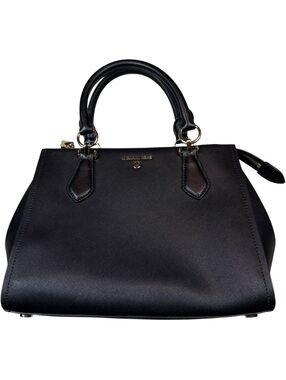 Michael Kors Black Marilyn Saffiano Leather Satchel Handbag